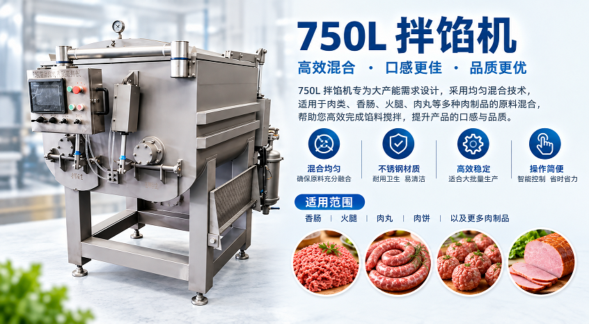 750L拌馅机｜工业肉类拌馅机｜大型肉制品混合设备