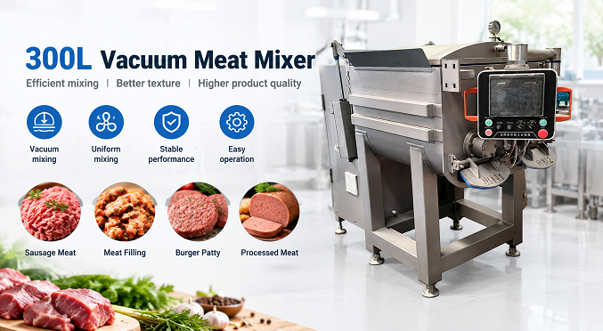 300L Vacuum Meat Mixer | Industrial Meat Mixing Machine