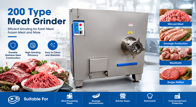 200 Type Commercial Meat Grinder | Meat Processing Equipment