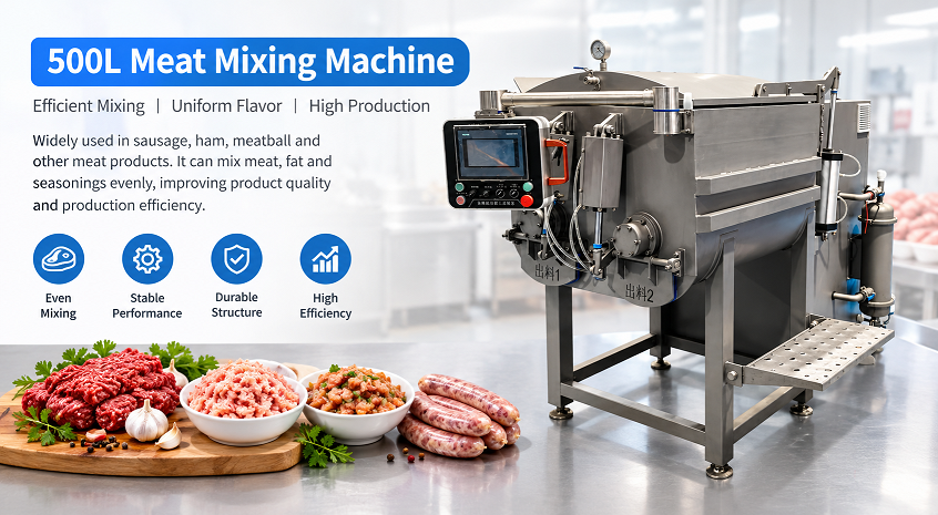 500L Vacuum Meat Mixer | Industrial Meat Mixing Machine