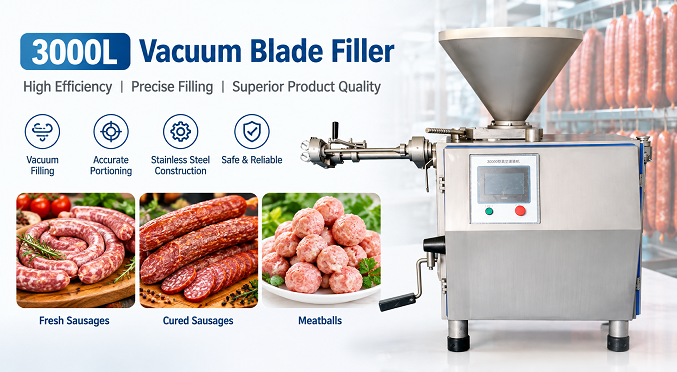 3000L Vacuum Vane Filler | Vacuum Sausage Filling Machine