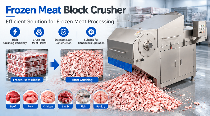Frozen Meat Block Crusher | Industrial Equipment for Frozen Meat Processing