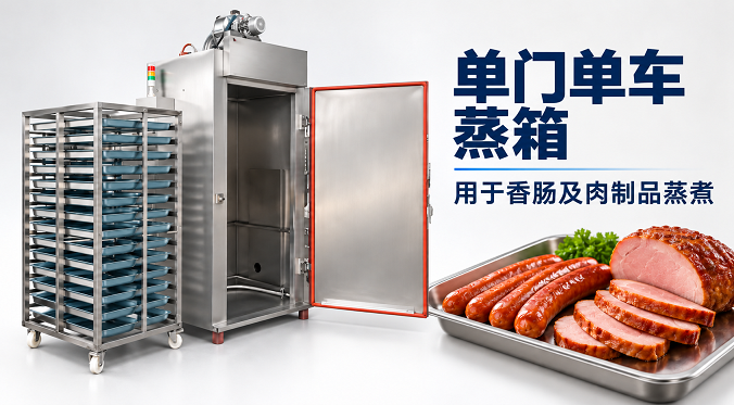 单门单车蒸箱｜香肠及肉制品批次蒸煮设备