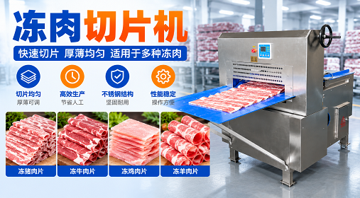 冻肉切片机｜工业冷冻肉类切片加工设备