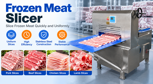 Frozen Meat Slicer for Industrial Meat Processing