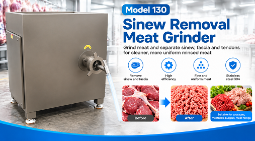 Model 130 Sinew Removal Meat Grinder | Industrial Meat Grinder